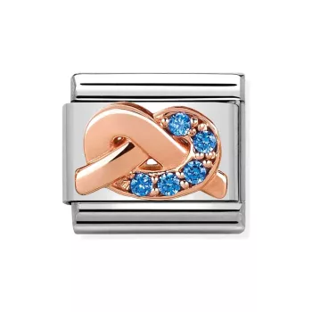 COMPOSABLE Classic Symbols ezüst charm rosegold Blue Knot