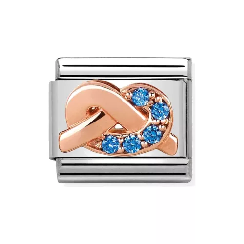 COMPOSABLE Classic Symbols ezüst charm rosegold Blue Knot