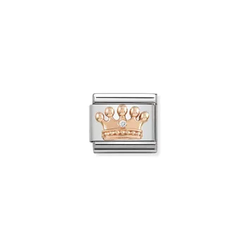   COMPOSABLE Classic Symbols ezüst charm rosegold Crown with CZ