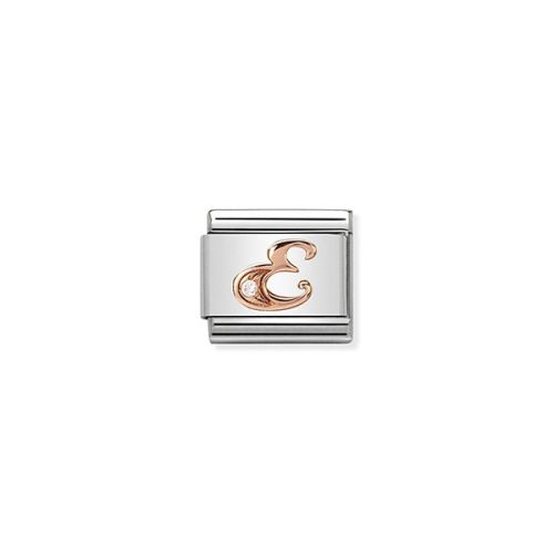 COMPOSABLE Classic LETTERS ezüst charm rosegold E