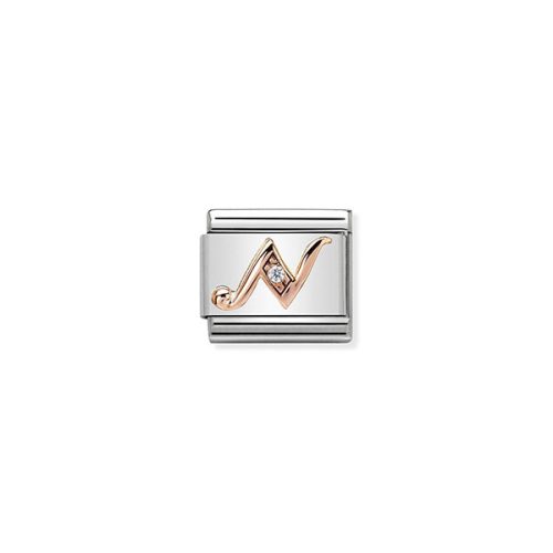 COMPOSABLE Classic LETTERS ezüst charm rosegold N