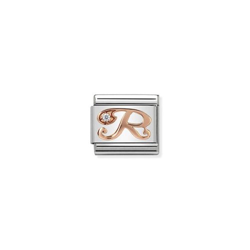 COMPOSABLE Classic LETTERS ezüst charm rosegold R
