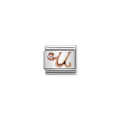 COMPOSABLE Classic LETTERS ezüst charm rosegold U