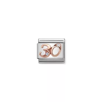 COMPOSBLE Clasic NUMBERS ezüst charm rosegold 30