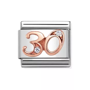 COMPOSBLE Clasic NUMBERS ezüst charm rosegold 30