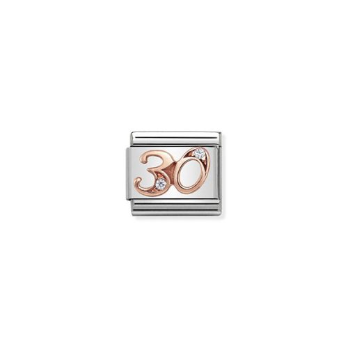 COMPOSBLE Clasic NUMBERS ezüst charm rosegold 30