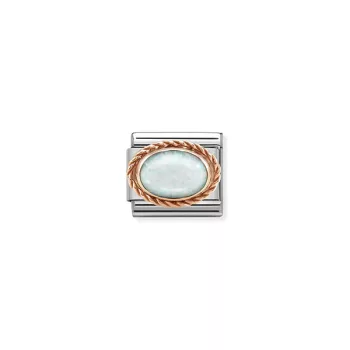   COMPOSABLE Classic RICH SETTING STONE ezüst charm White Opal