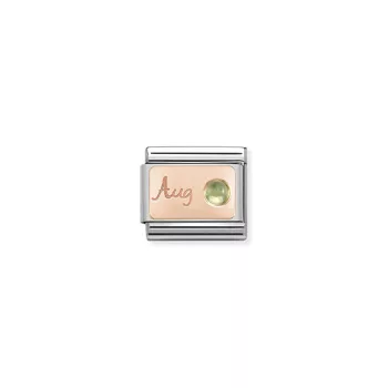   COMPOSABLE Classic STONE of MONTH rosegold charm August Peridot