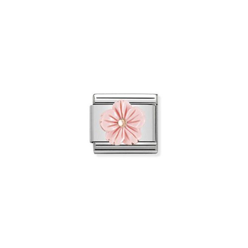 COMPOSABLE Classic STONE SYMBOLS ezüst charm Rose Coral Flower 
