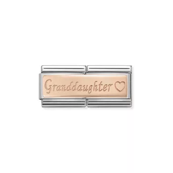   COMPOSABLE Classic DOUBLE ENGRAVED rosegold charm Granddaughter