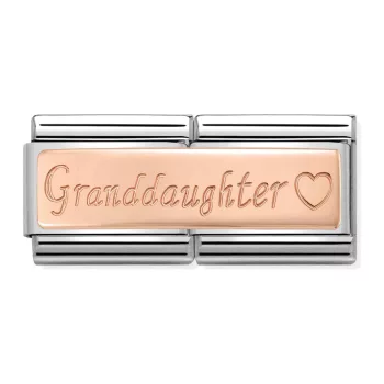   COMPOSABLE Classic DOUBLE ENGRAVED rosegold charm Granddaughter