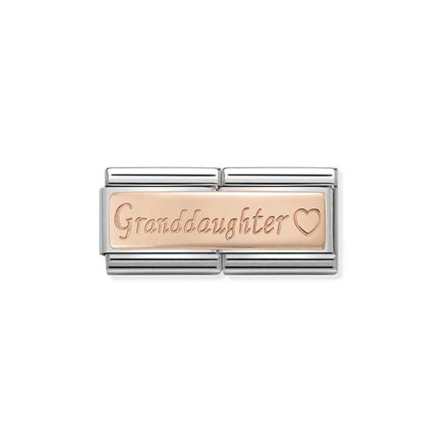 COMPOSABLE Classic DOUBLE ENGRAVED rosegold charm Granddaughter