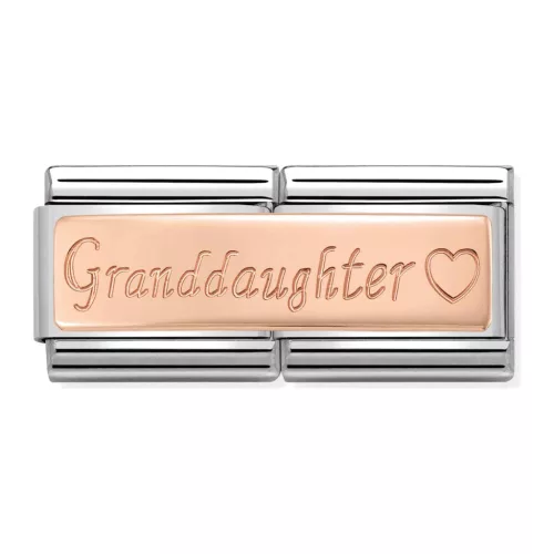 COMPOSABLE Classic DOUBLE ENGRAVED rosegold charm Granddaughter