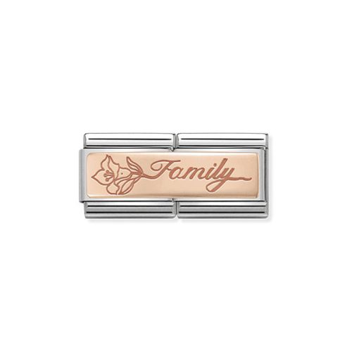 COMPOSABLE Classic DOUBLE ENGRAVED rosegold charm Family