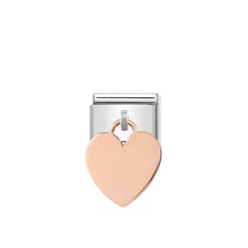   COMPOSABLE Classic CHARMS PLATES ezüst charm rosegold Pendant Heart 