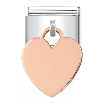   COMPOSABLE Classic CHARMS PLATES ezüst charm rosegold Pendant Heart 