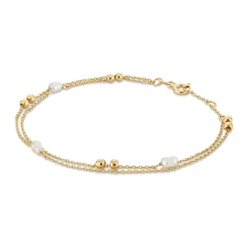   Jackie Gold Constantia arany dupla soros karkötő tenyésztett gyönggyel JKB26.607