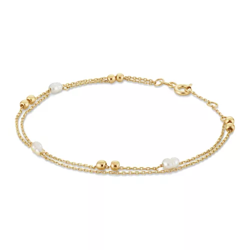 Jackie Gold Constantia arany dupla soros karkötő tenyésztett gyönggyel JKB26.607
