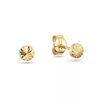   Jackie Gold arany gomb fülbevaló csillag mintával JKE25.523