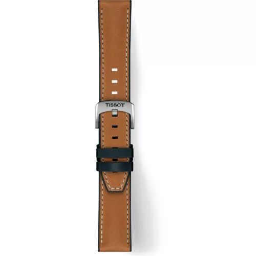 Tissot Official Világos Barna Bőr-Gumi Szíj 21 mm T852051018